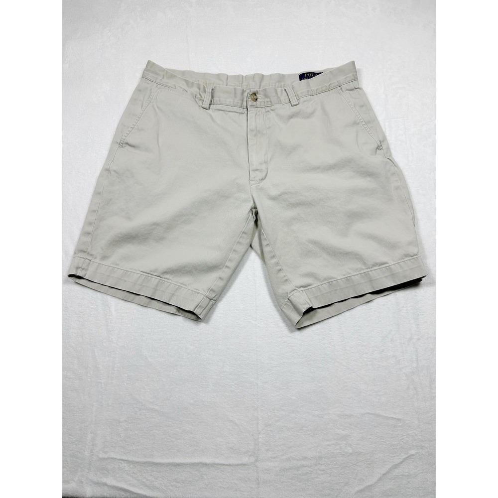 Polo Ralph Lauren Khaki Shorts 35 100% Cotton Athleisure Golf Preppy